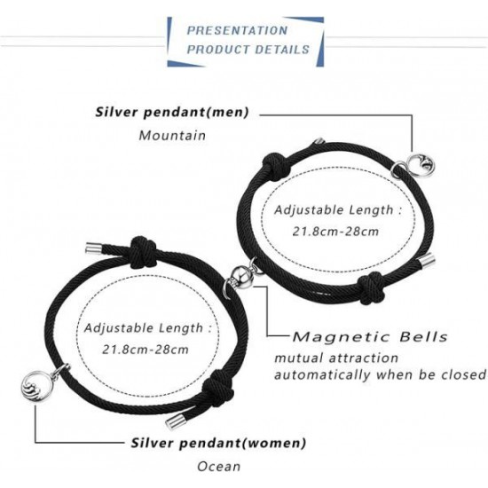 Couples Bracelets Magnetic Mutual Attraction Relationship Matching Friendship Rope Bracelet Set For Women Men Boyfriend Girlfriend Him Her BFF Best Friends Bracelet Braided Charm Pendants Couples Bracelets Magnetic Mutual Attraction Relationship Matching Friendship Rope Bracelet Set For Women Men Boyfriend Girlfriend Him Her BFF Best Friends Bracelet Braided Charm Pendants